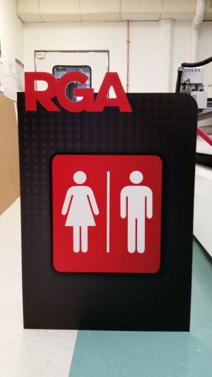 restroom display boards