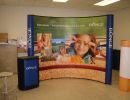 curved fabric display