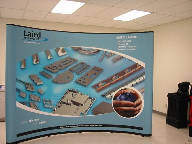 pop up display with curve pop up display with curve