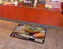 promotional floor mat for restaurant