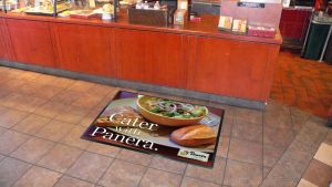 promotional floor mat for restaurant