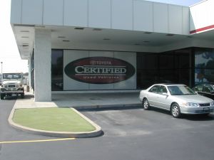 promotional window graphic for dealership